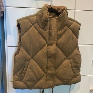 Like new free people movement puffy vest- olive green